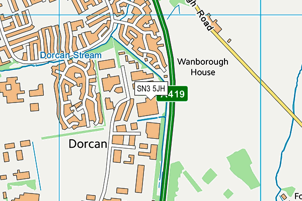 SN3 5JH map - OS VectorMap District (Ordnance Survey) SN3 5JH map - OS VectorMap District (Ordnance Survey)