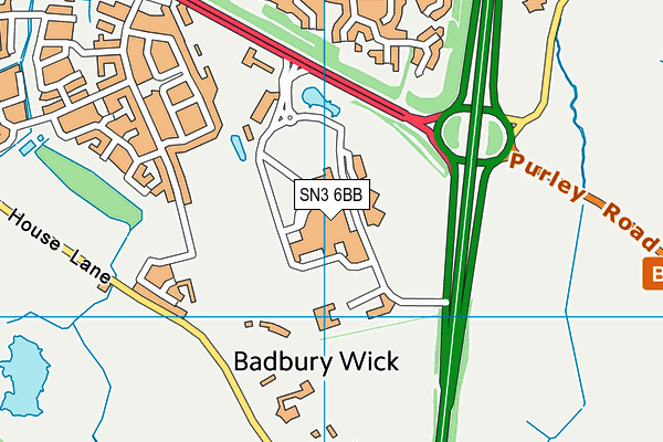 SN3 6BB map - OS VectorMap District (Ordnance Survey) SN3 6BB map - OS VectorMap District (Ordnance Survey)