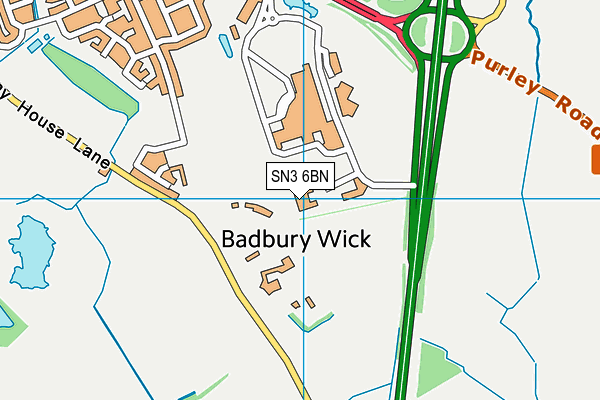 SN3 6BN map - OS VectorMap District (Ordnance Survey) SN3 6BN map - OS VectorMap District (Ordnance Survey)