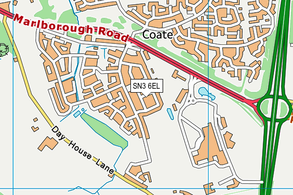 SN3 6EL map - OS VectorMap District (Ordnance Survey) SN3 6EL map - OS VectorMap District (Ordnance Survey)