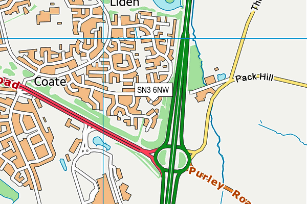 SN3 6NW map - OS VectorMap District (Ordnance Survey) SN3 6NW map - OS VectorMap District (Ordnance Survey)