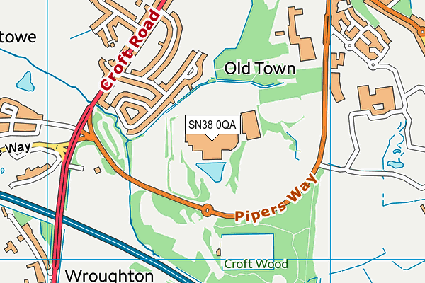 SN38 0QA map - OS VectorMap District (Ordnance Survey) SN38 0QA map - OS VectorMap District (Ordnance Survey)