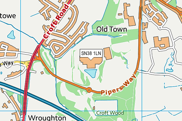 SN38 1LN map - OS VectorMap District (Ordnance Survey) SN38 1LN map - OS VectorMap District (Ordnance Survey)
