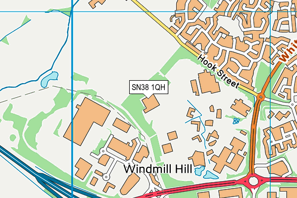 SN38 1QH map - OS VectorMap District (Ordnance Survey) SN38 1QH map - OS VectorMap District (Ordnance Survey)