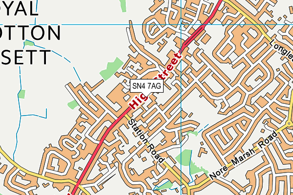 SN4 7AG map - OS VectorMap District (Ordnance Survey) SN4 7AG map - OS VectorMap District (Ordnance Survey)