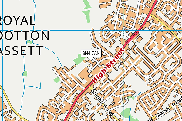 SN4 7AN map - OS VectorMap District (Ordnance Survey)