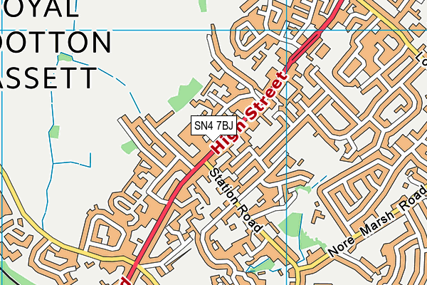 SN4 7BJ map - OS VectorMap District (Ordnance Survey) SN4 7BJ map - OS VectorMap District (Ordnance Survey)