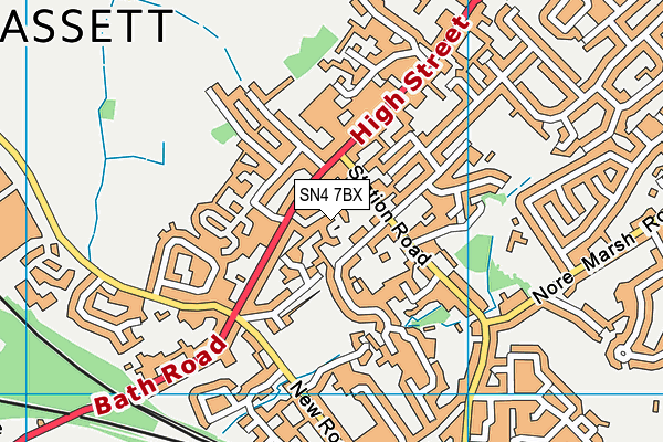 SN4 7BX map - OS VectorMap District (Ordnance Survey) SN4 7BX map - OS VectorMap District (Ordnance Survey)