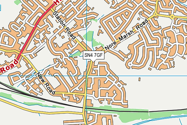 SN4 7GF map - OS VectorMap District (Ordnance Survey) SN4 7GF map - OS VectorMap District (Ordnance Survey)