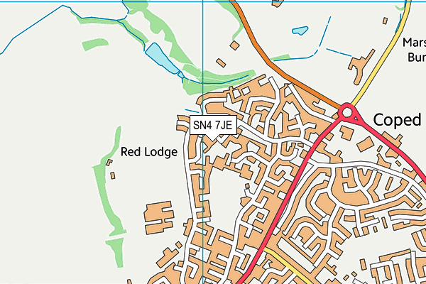 SN4 7JE map - OS VectorMap District (Ordnance Survey) SN4 7JE map - OS VectorMap District (Ordnance Survey)