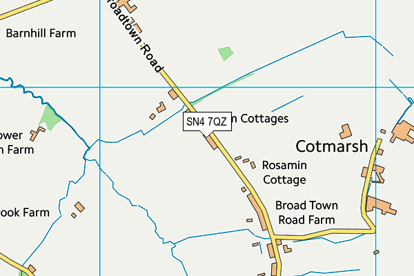 SN4 7QZ map - OS VectorMap District (Ordnance Survey) SN4 7QZ map - OS VectorMap District (Ordnance Survey)
