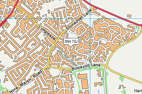 SN4 7SJ map - OS VectorMap District (Ordnance Survey) SN4 7SJ map - OS VectorMap District (Ordnance Survey)