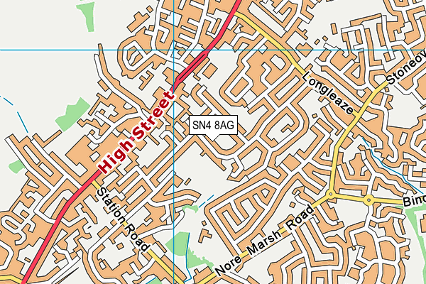 SN4 8AG map - OS VectorMap District (Ordnance Survey) SN4 8AG map - OS VectorMap District (Ordnance Survey)