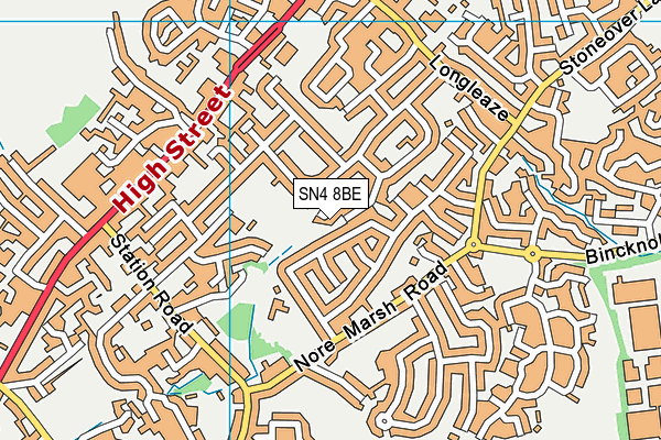 SN4 8BE map - OS VectorMap District (Ordnance Survey) SN4 8BE map - OS VectorMap District (Ordnance Survey)