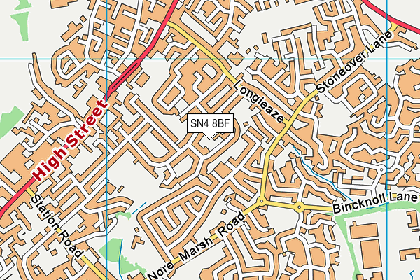 SN4 8BF map - OS VectorMap District (Ordnance Survey) SN4 8BF map - OS VectorMap District (Ordnance Survey)