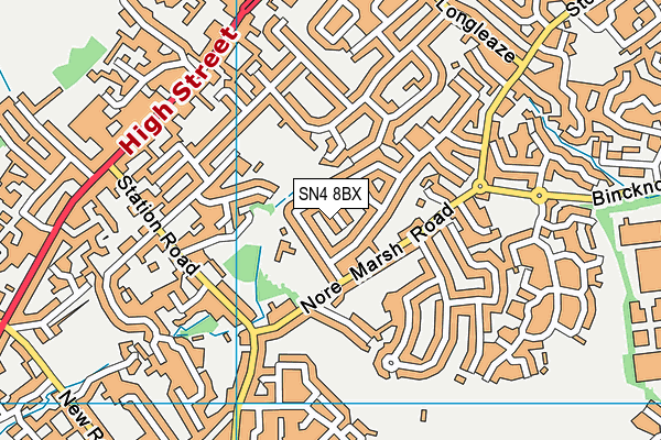 SN4 8BX map - OS VectorMap District (Ordnance Survey) SN4 8BX map - OS VectorMap District (Ordnance Survey)