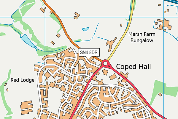 SN4 8DR map - OS VectorMap District (Ordnance Survey) SN4 8DR map - OS VectorMap District (Ordnance Survey)