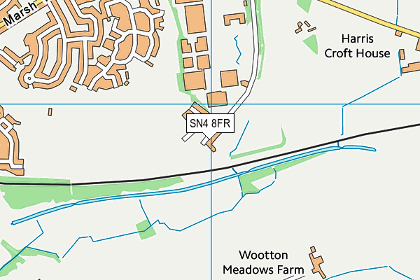SN4 8FR map - OS VectorMap District (Ordnance Survey) SN4 8FR map - OS VectorMap District (Ordnance Survey)