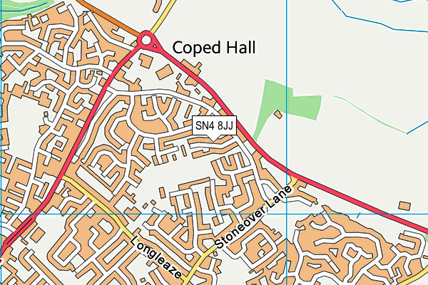 SN4 8JJ map - OS VectorMap District (Ordnance Survey)