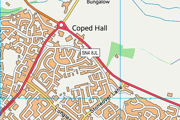 SN4 8JL map - OS VectorMap District (Ordnance Survey) SN4 8JL map - OS VectorMap District (Ordnance Survey)