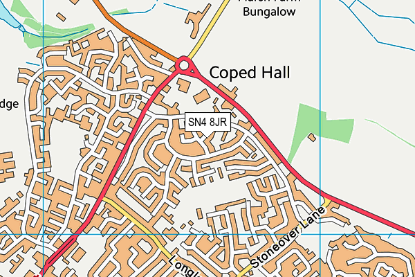 SN4 8JR map - OS VectorMap District (Ordnance Survey) SN4 8JR map - OS VectorMap District (Ordnance Survey)