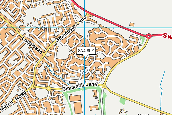 SN4 8LZ map - OS VectorMap District (Ordnance Survey) SN4 8LZ map - OS VectorMap District (Ordnance Survey)