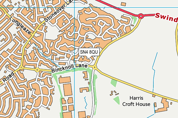 SN4 8QU map - OS VectorMap District (Ordnance Survey) SN4 8QU map - OS VectorMap District (Ordnance Survey)