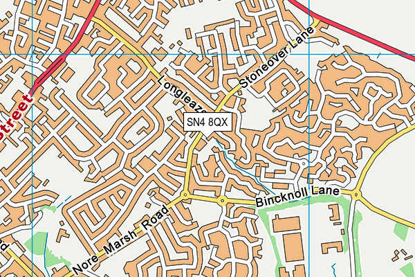 SN4 8QX map - OS VectorMap District (Ordnance Survey) SN4 8QX map - OS VectorMap District (Ordnance Survey)