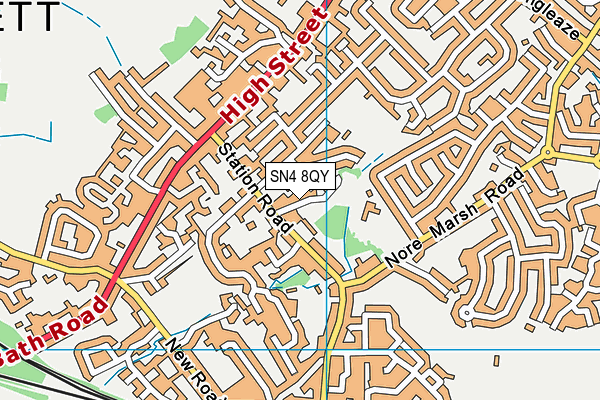 SN4 8QY map - OS VectorMap District (Ordnance Survey) SN4 8QY map - OS VectorMap District (Ordnance Survey)