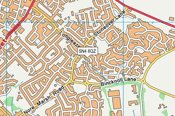 SN4 8QZ map - OS VectorMap District (Ordnance Survey) SN4 8QZ map - OS VectorMap District (Ordnance Survey)