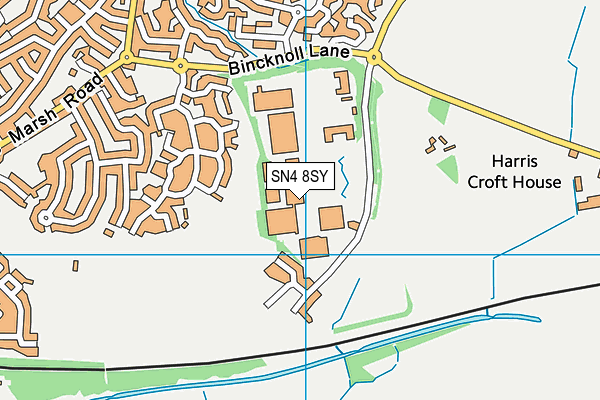 SN4 8SY map - OS VectorMap District (Ordnance Survey) SN4 8SY map - OS VectorMap District (Ordnance Survey)