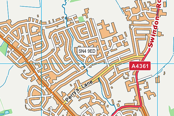 SN4 9ED map - OS VectorMap District (Ordnance Survey) SN4 9ED map - OS VectorMap District (Ordnance Survey)