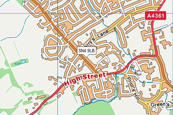 SN4 9LB map - OS VectorMap District (Ordnance Survey) SN4 9LB map - OS VectorMap District (Ordnance Survey)