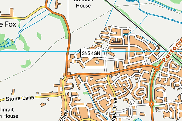 SN5 4GN map - OS VectorMap District (Ordnance Survey) SN5 4GN map - OS VectorMap District (Ordnance Survey)