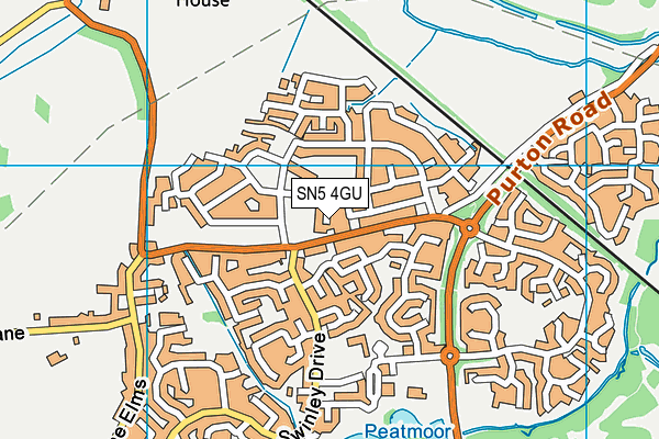 SN5 4GU map - OS VectorMap District (Ordnance Survey) SN5 4GU map - OS VectorMap District (Ordnance Survey)