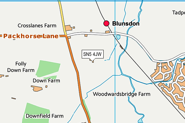 SN5 4JW map - OS VectorMap District (Ordnance Survey) SN5 4JW map - OS VectorMap District (Ordnance Survey)