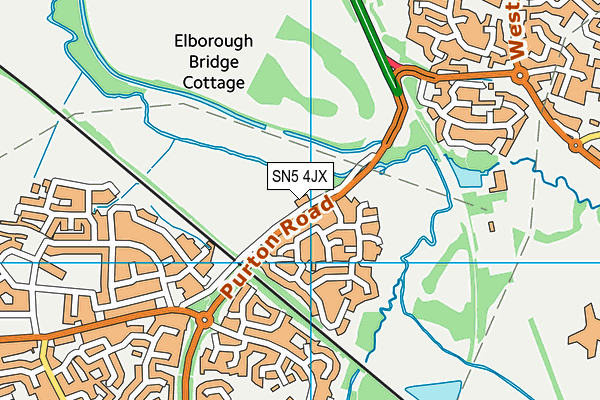 SN5 4JX map - OS VectorMap District (Ordnance Survey) SN5 4JX map - OS VectorMap District (Ordnance Survey)