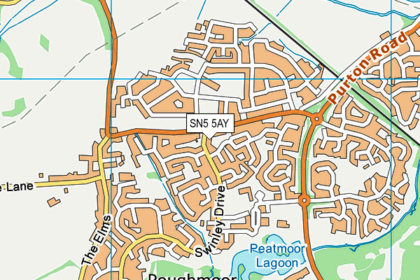 SN5 5AY map - OS VectorMap District (Ordnance Survey) SN5 5AY map - OS VectorMap District (Ordnance Survey)