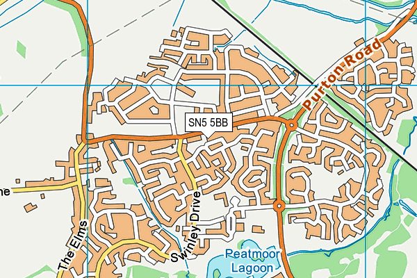SN5 5BB map - OS VectorMap District (Ordnance Survey) SN5 5BB map - OS VectorMap District (Ordnance Survey)