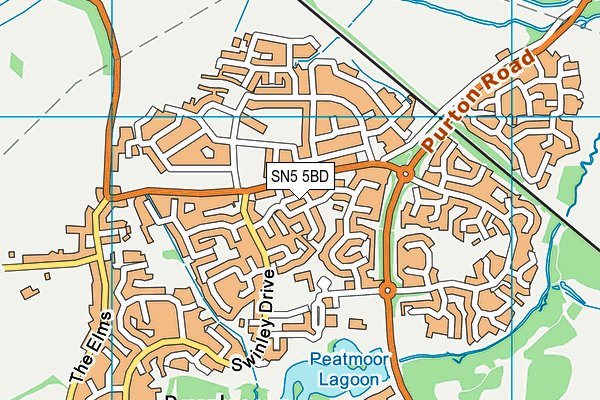 SN5 5BD map - OS VectorMap District (Ordnance Survey) SN5 5BD map - OS VectorMap District (Ordnance Survey)
