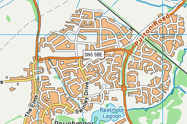 SN5 5BE map - OS VectorMap District (Ordnance Survey) SN5 5BE map - OS VectorMap District (Ordnance Survey)