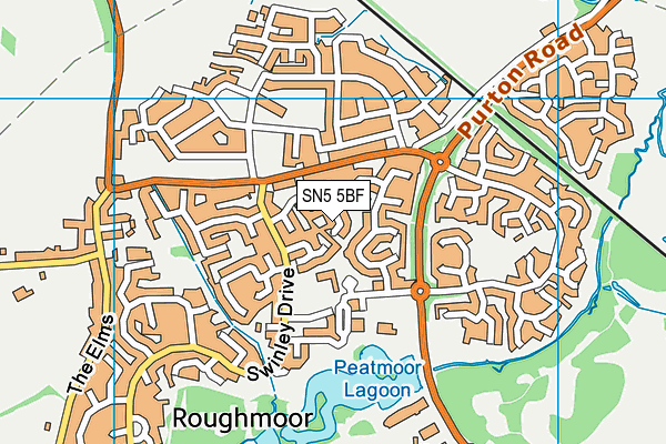 SN5 5BF map - OS VectorMap District (Ordnance Survey) SN5 5BF map - OS VectorMap District (Ordnance Survey)