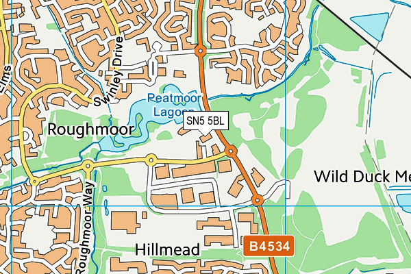 SN5 5BL map - OS VectorMap District (Ordnance Survey) SN5 5BL map - OS VectorMap District (Ordnance Survey)