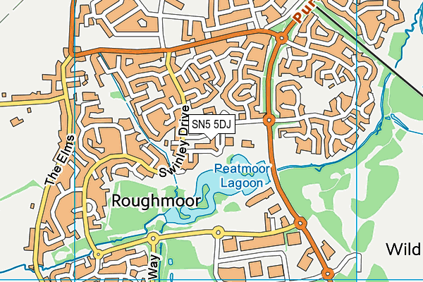 SN5 5DJ map - OS VectorMap District (Ordnance Survey)
