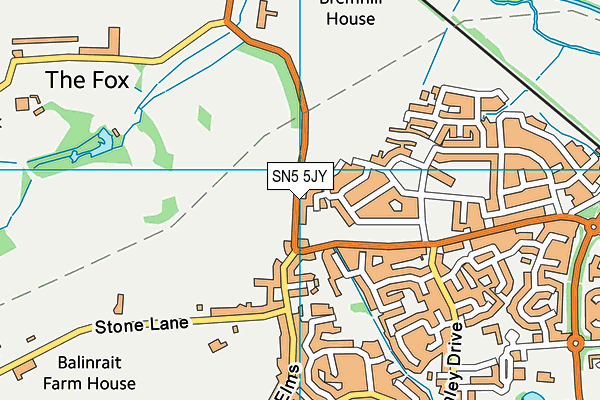 SN5 5JY map - OS VectorMap District (Ordnance Survey) SN5 5JY map - OS VectorMap District (Ordnance Survey)