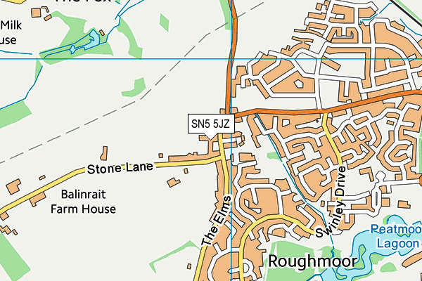 SN5 5JZ map - OS VectorMap District (Ordnance Survey)