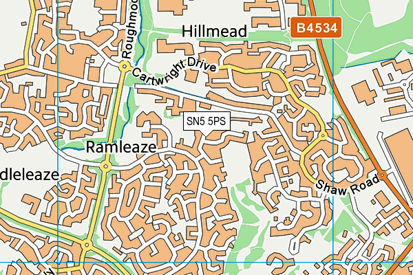 SN5 5PS map - OS VectorMap District (Ordnance Survey) SN5 5PS map - OS VectorMap District (Ordnance Survey)