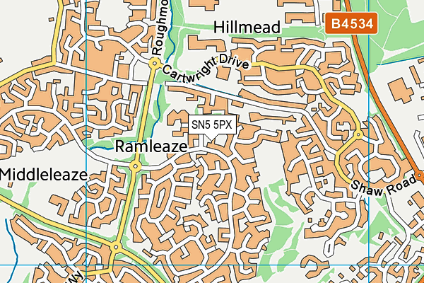 SN5 5PX map - OS VectorMap District (Ordnance Survey) SN5 5PX map - OS VectorMap District (Ordnance Survey)
