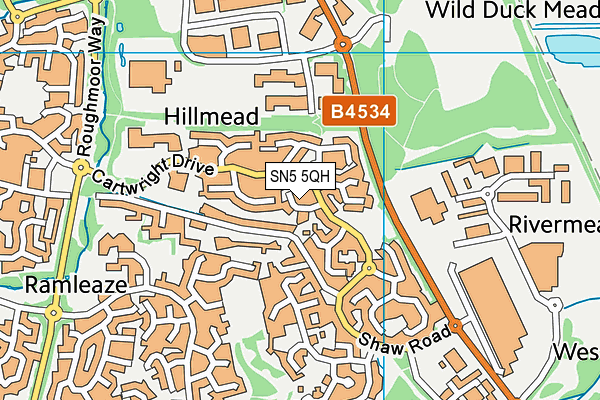 SN5 5QH map - OS VectorMap District (Ordnance Survey) SN5 5QH map - OS VectorMap District (Ordnance Survey)