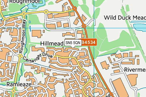 SN5 5QN map - OS VectorMap District (Ordnance Survey) SN5 5QN map - OS VectorMap District (Ordnance Survey)
